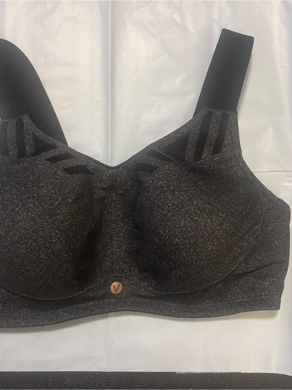 Livi Active Black Speckled High-Support Sports Bra with Underwire